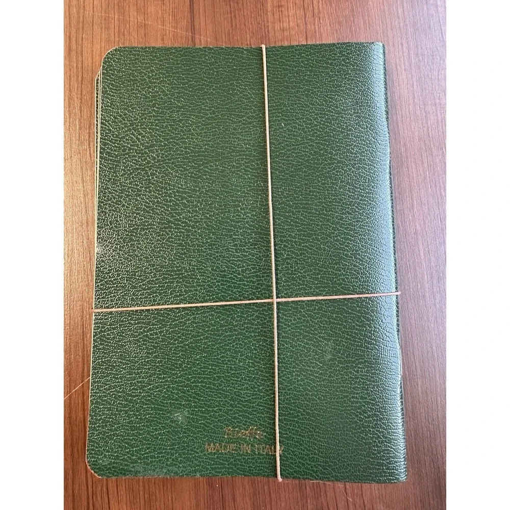 NWT BIEFFE 3 Journal Writing Notebooks.Dark Green.Handmade in Italy. 5.5